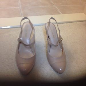 Beige Sling back high heels