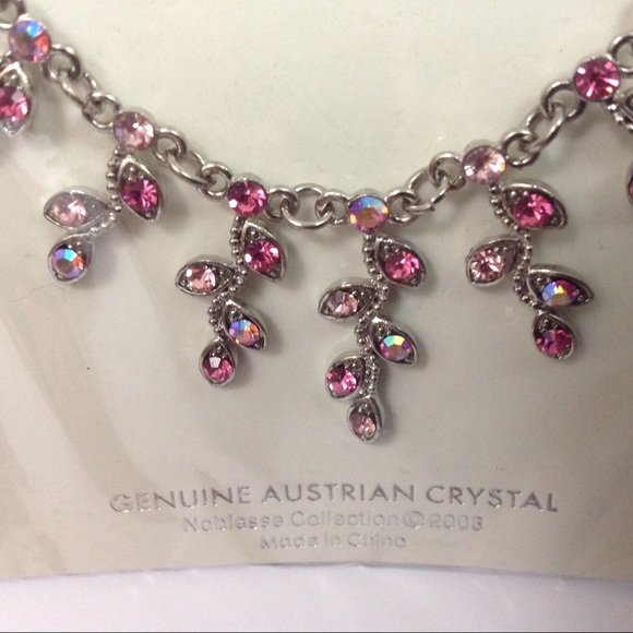 Genuine Austrian Crystal necklace&earrings set NWT - Picture 2 of 8