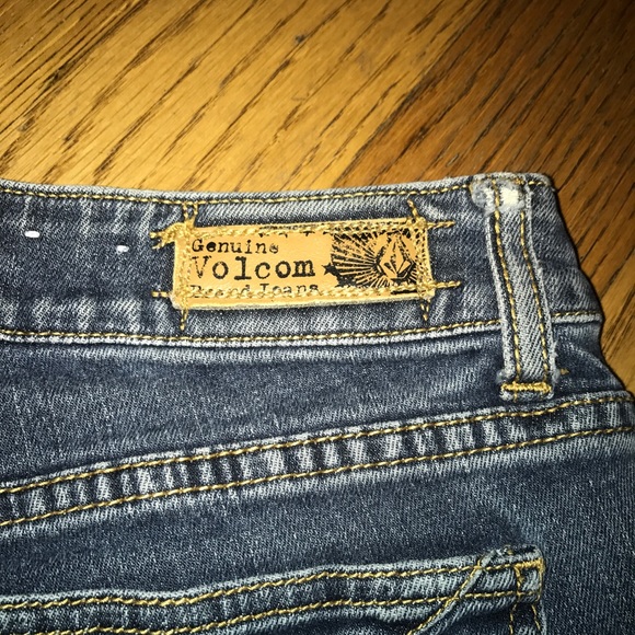 Volcom dark wash modern straight jeans size 7 - Picture 7 of 7