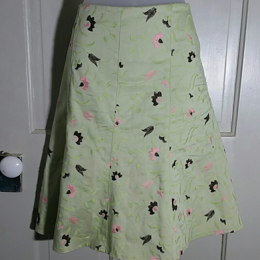 Ruth A-line paneled skirt