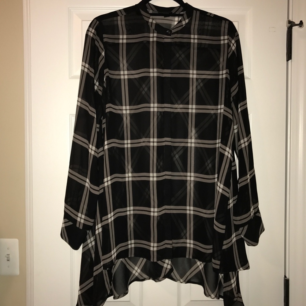 A.n.a. Plaid blouse!