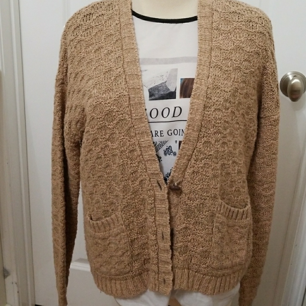Brown TOPSHOP Cardigan Style Sweater