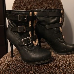 Black winter booties
