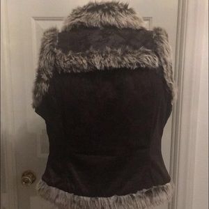 suede fur vest