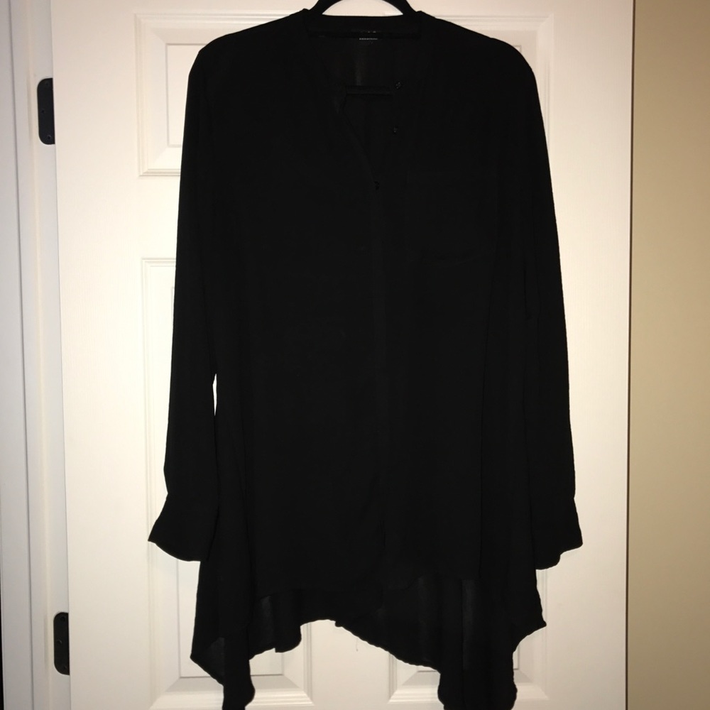 A.n.a. Black button down blouse!