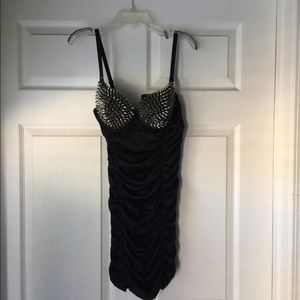 ❌SOLD❌Black spiked bra 34 club Vegas Dress