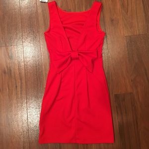 NWT Red Mini Dress w/ Bow on Back