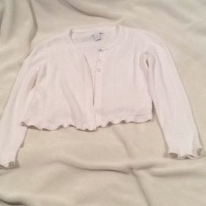Charter Club girls white sweater size small
