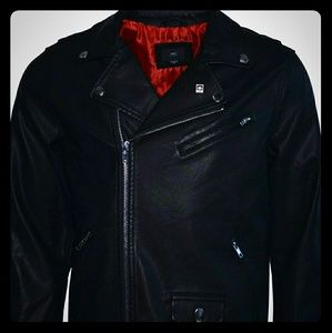 Men's Obey faux leather moto jacket
