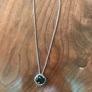 David Yurman black onyx infinity necklace