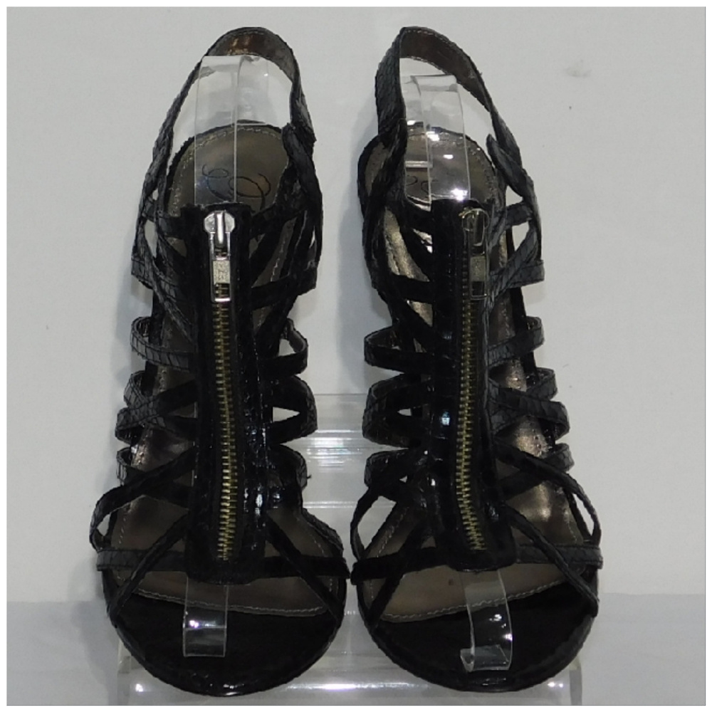FERGIE, Reptile Embossed Strappy Heels, size 8 - Picture 3 of 8