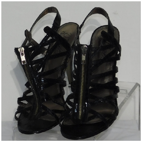 FERGIE, Reptile Embossed Strappy Heels, size 8 - Picture 2 of 8