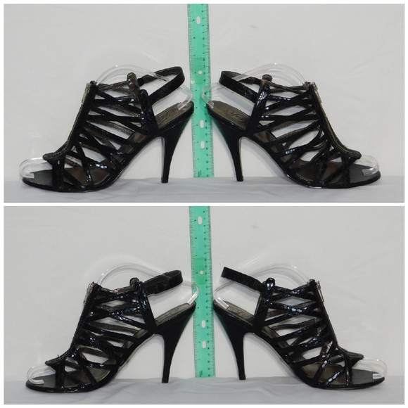 FERGIE, Reptile Embossed Strappy Heels, size 8 - Picture 4 of 8