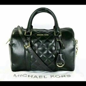 Michael Kors Grayson Black Quilted Leather Purse