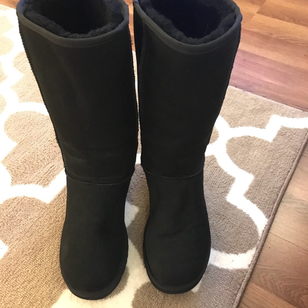 Talk black Ugg boots.