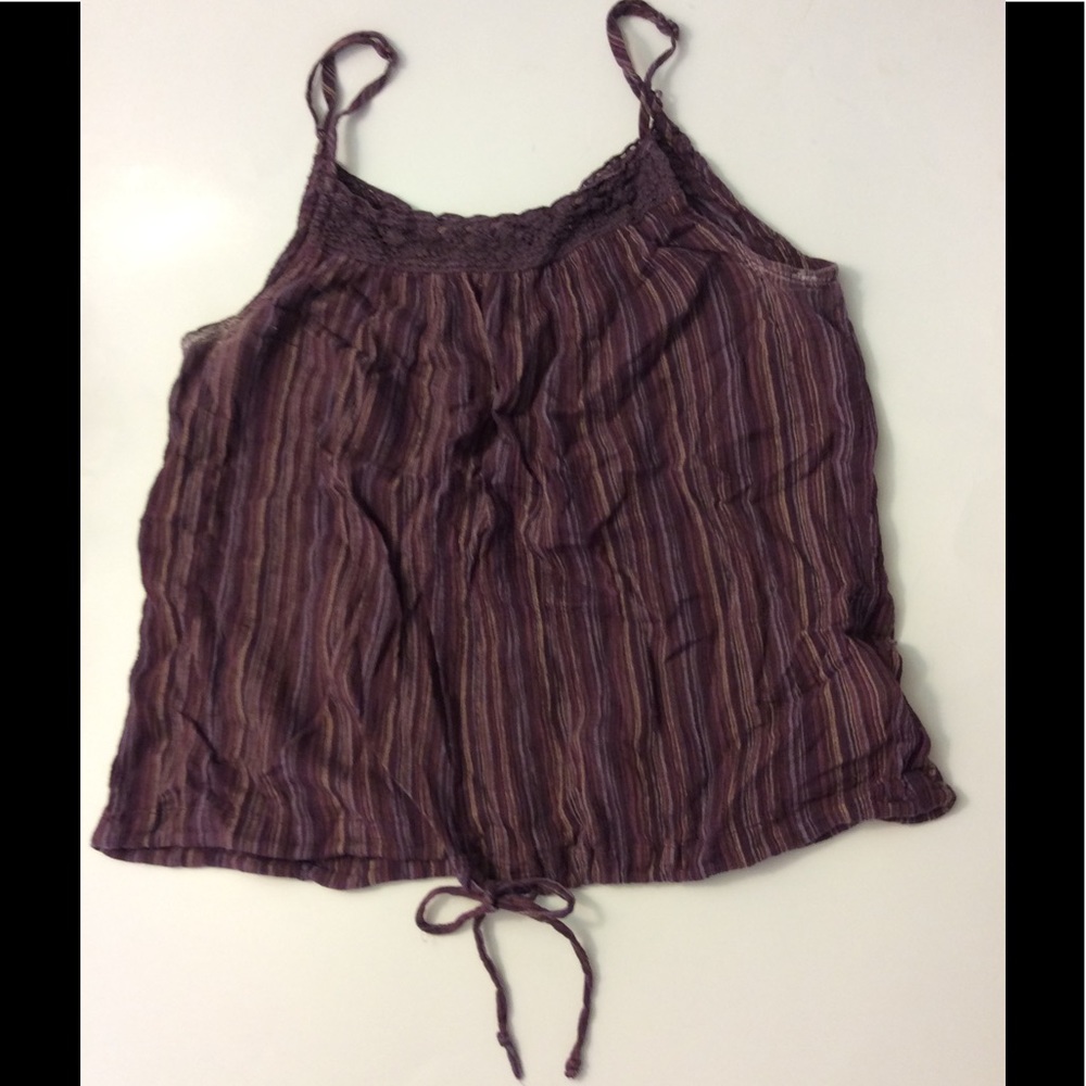 Purple striped tank top