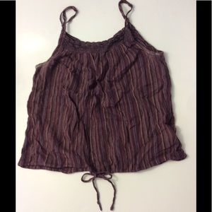 Purple striped tank top