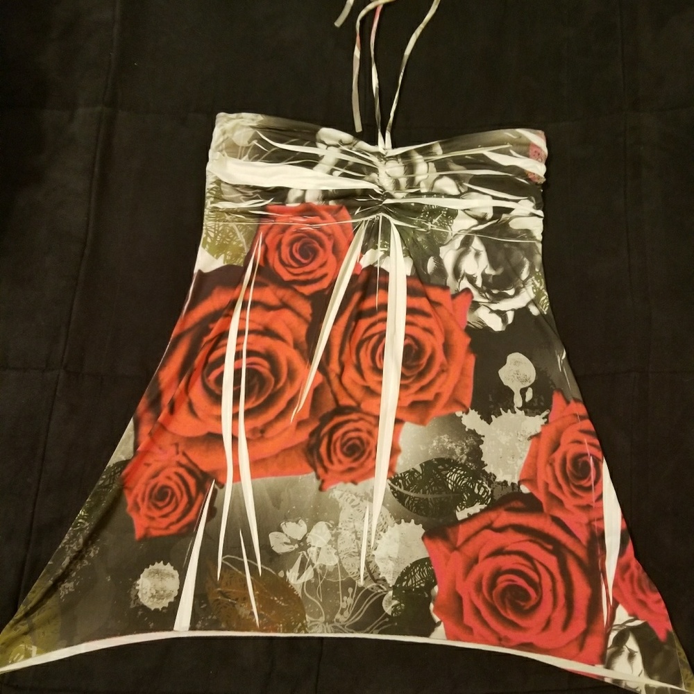 Beautiful blouse with roses