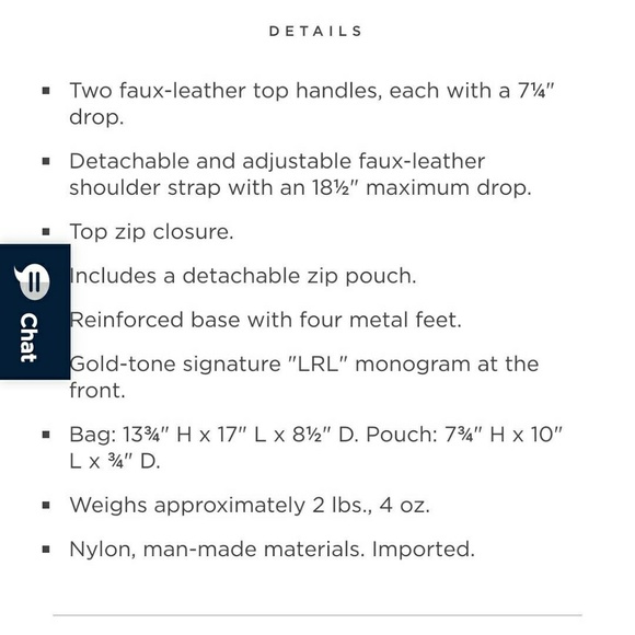 Ralph Lauren Duffel Bag - Picture 5 of 8