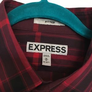 Express Shirts - Express men’s long-sleeve button-down plaid shirt Express Shirts - Express men’s long-sleeve button-down plaid shirt