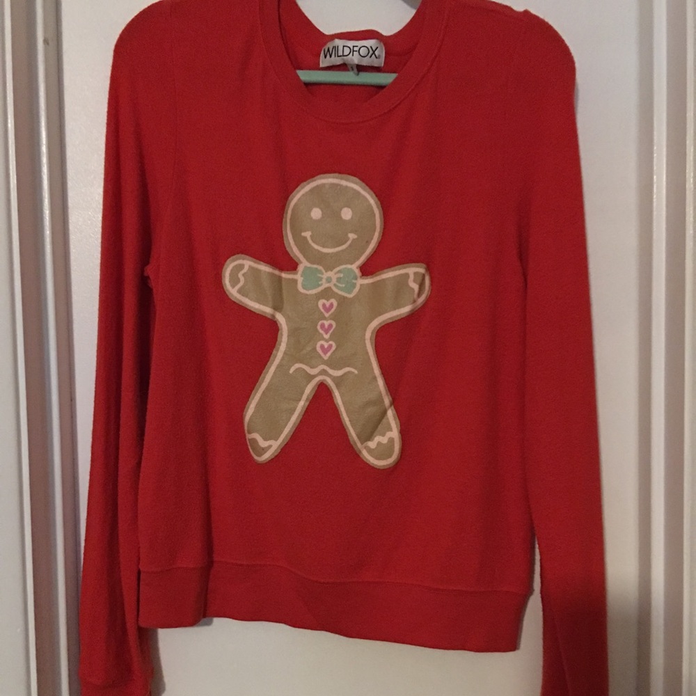 SOLD Wildfox Holiday Sweater Gingerbread Man