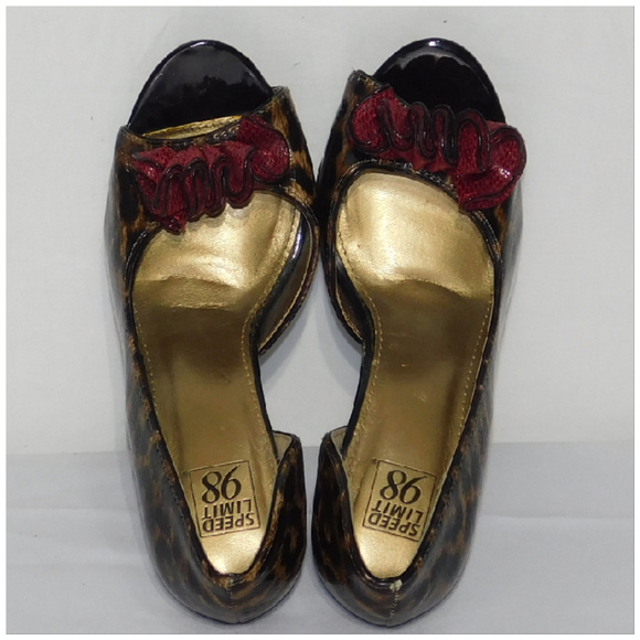 SPEED LIMIT 98, Bow Peep Toe Platform, size 7 M - Picture 4 of 8