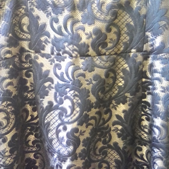 Anne Taylor Loft 2 piece brocade gold/black dress - Picture 4 of 8