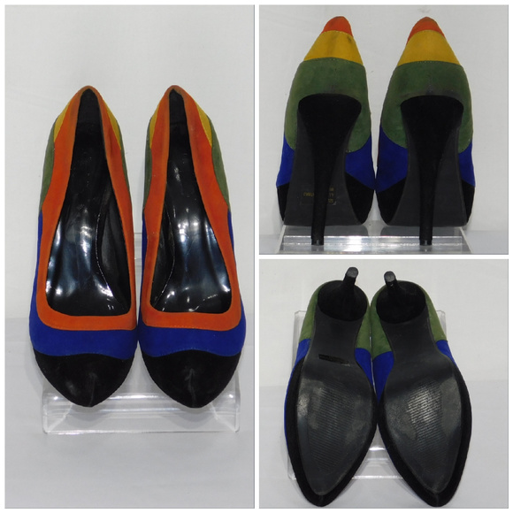 CHARLOTTE RUSSE, Color Block Platform Pump size 10 - Picture 6 of 8
