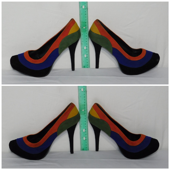 CHARLOTTE RUSSE, Color Block Platform Pump size 10 - Picture 5 of 8