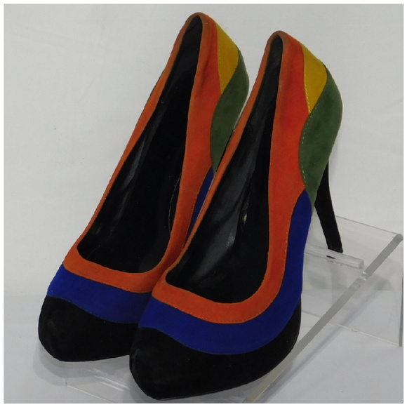 CHARLOTTE RUSSE, Color Block Platform Pump size 10 - Picture 2 of 8