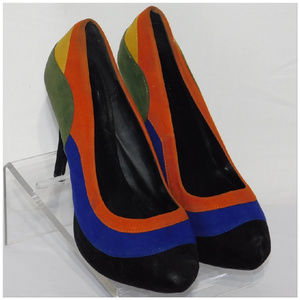 CHARLOTTE RUSSE, Color Block Platform Pump size 10
