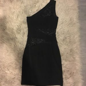 Black one shoulder dress