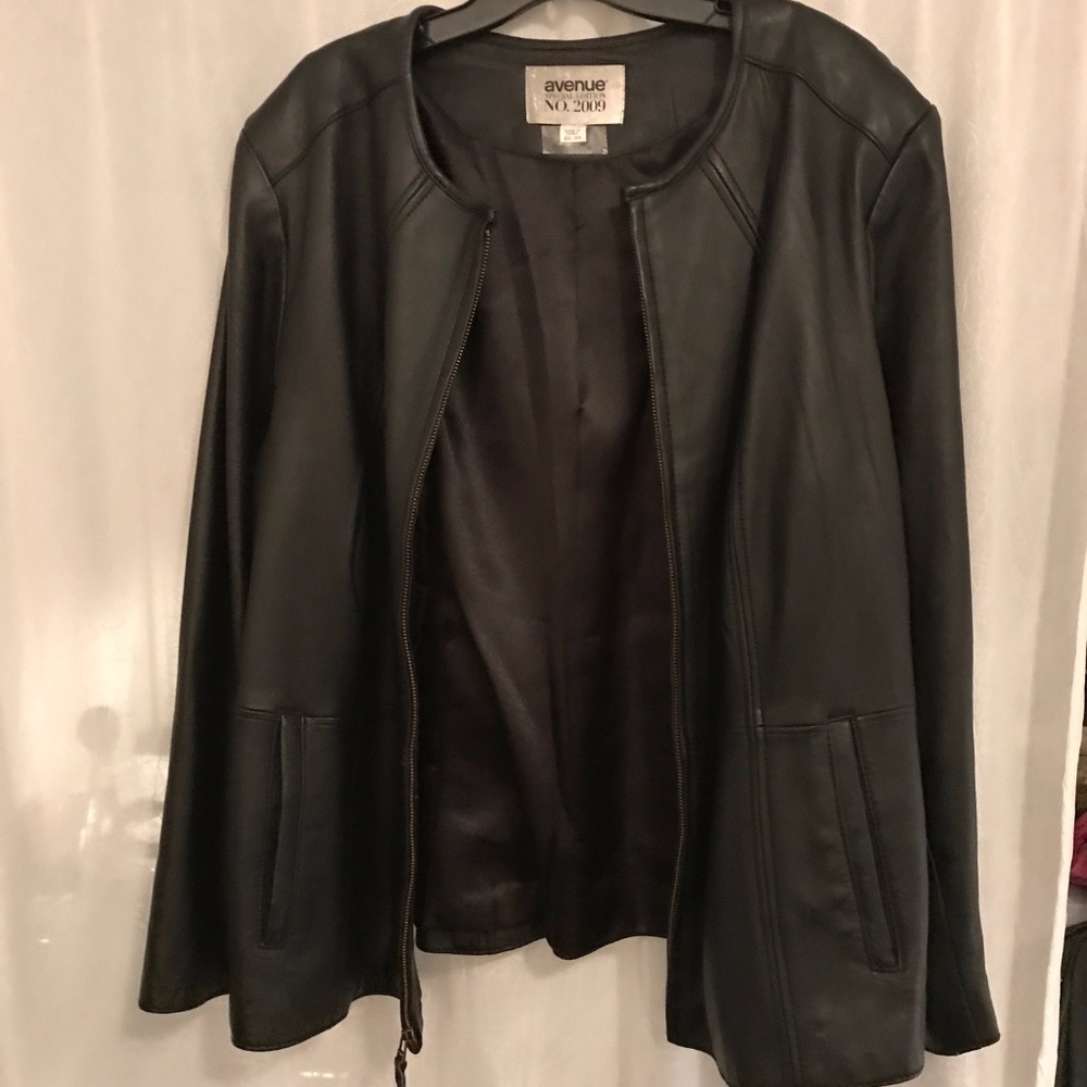 Brown Leather Jacket Size 22/24 W