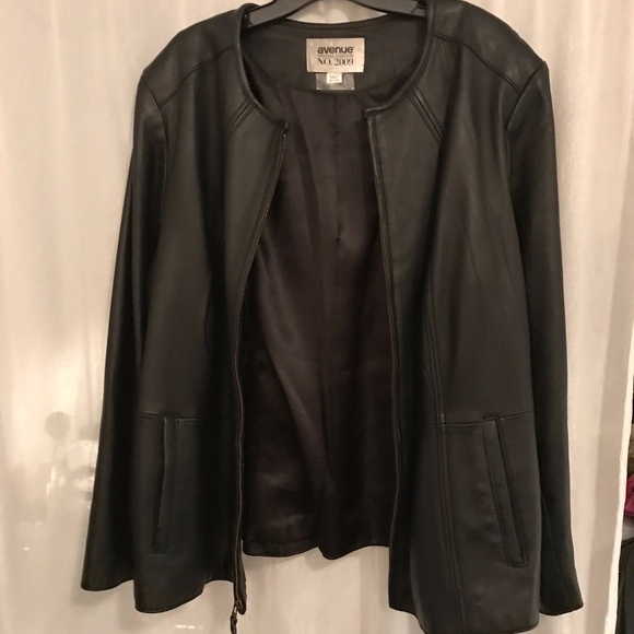 Avenue Jackets & Blazers - Brown Leather Jacket Size 22/24 W