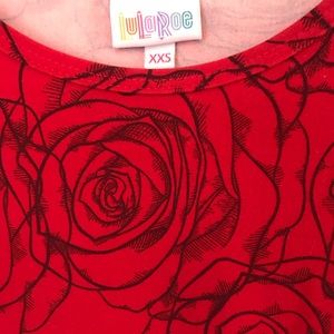 LuLaRoe Irma XxS Rose pattern