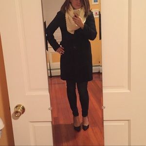 Kenneth Cole Wool Black Coat