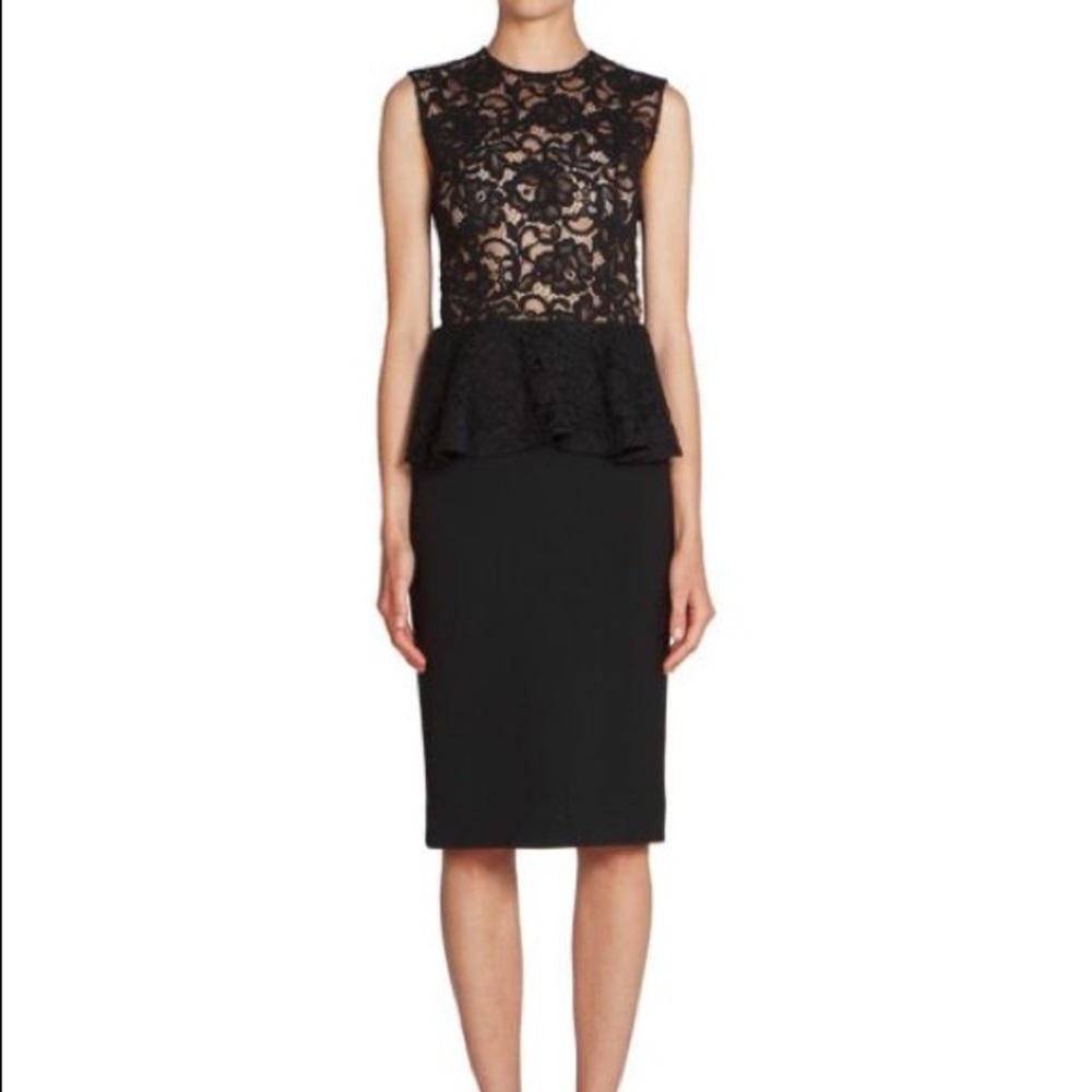 SAINT LAURENT lace top peplum dress size 34