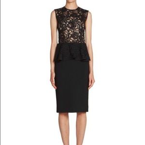 SAINT LAURENT lace top peplum dress size 34