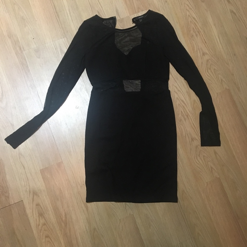 Black mesh dress