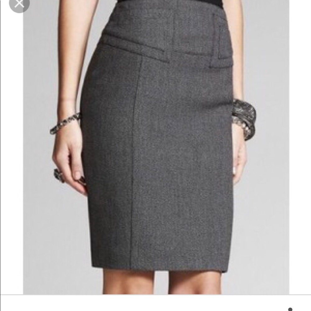 Express Charcoal Pencil Skirt