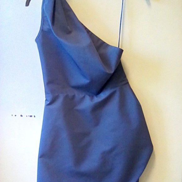 Topshop One shoulder, Wrap mini dress - too cute! - Picture 1 of 8