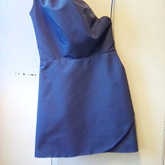 Topshop One shoulder, Wrap mini dress - too cute! - Picture 7 of 8