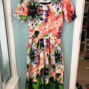 LuLaRoe Amelia tie-dye Small