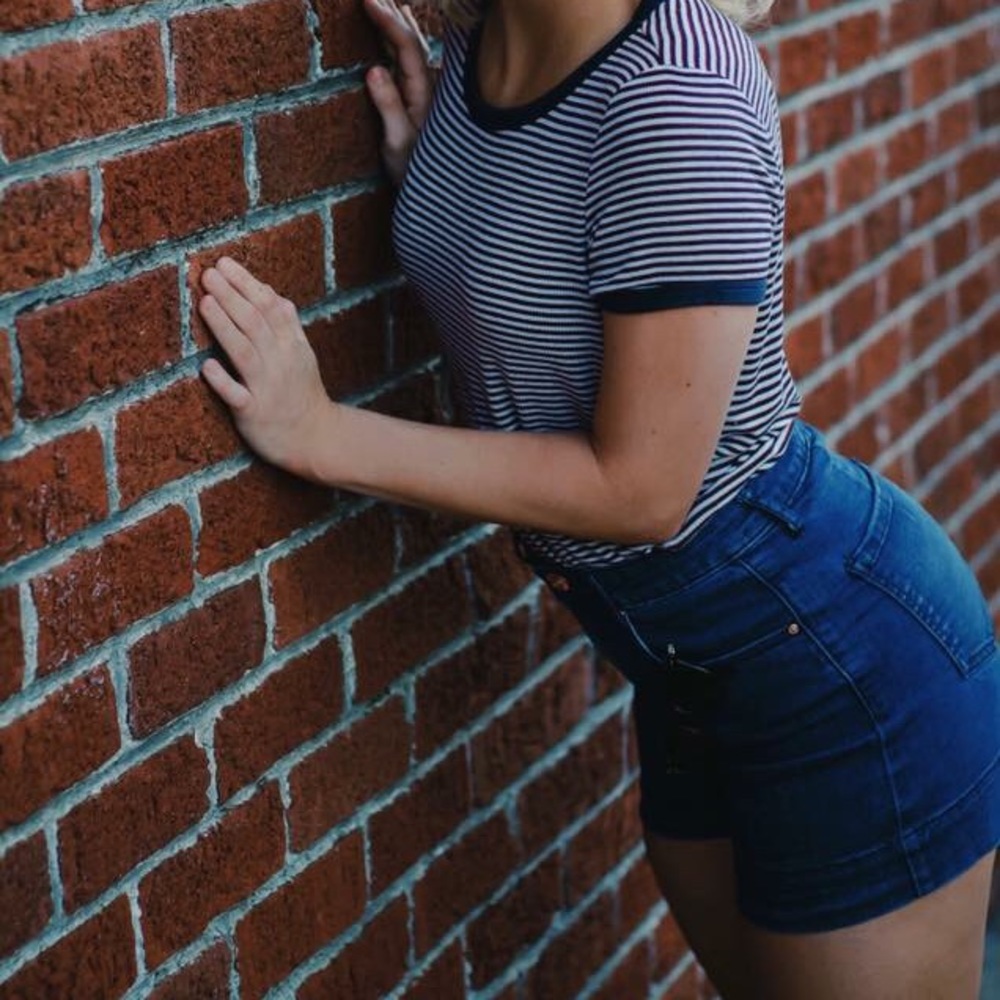 High Waisted Denim Shorts