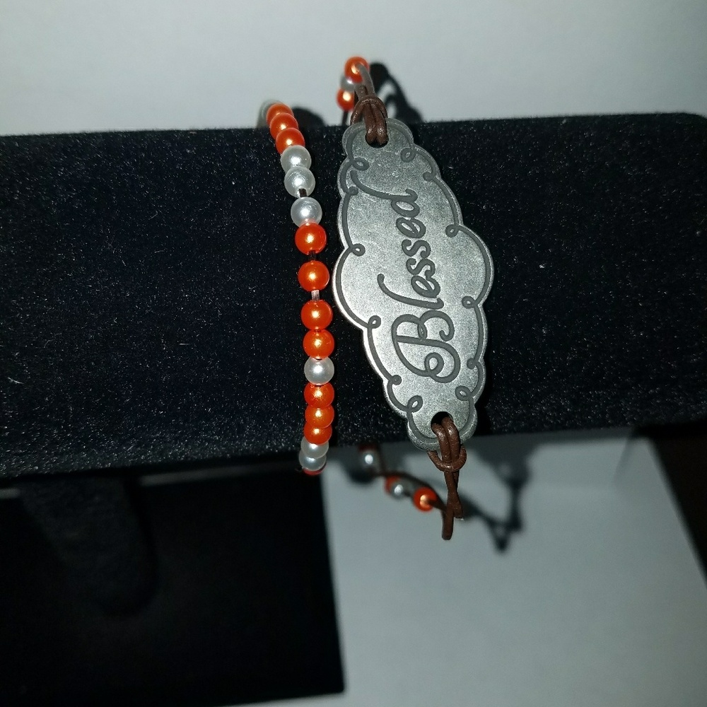 "BLESSED" Bead Homemade Bracelet Set