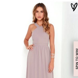 Air of Romance Taupe Maxi Dress