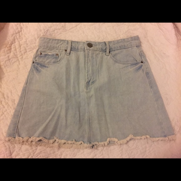 Light Wash Jean Skirt - Picture 1 of 2