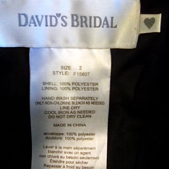 David's Bridal one shoulder black cocktail dress - Picture 8 of 8