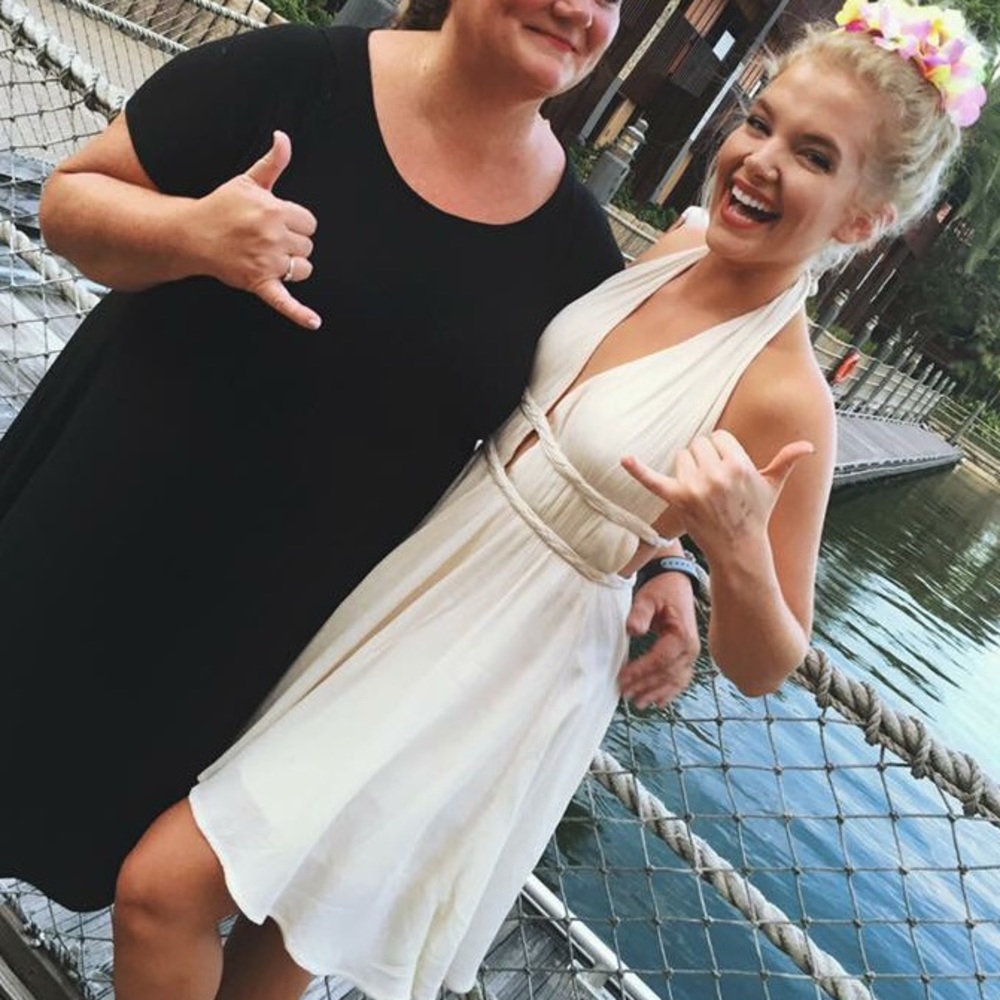 Cream Backless Dress