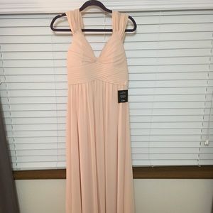 Blush Pink Maxi Bridesmaid Dress